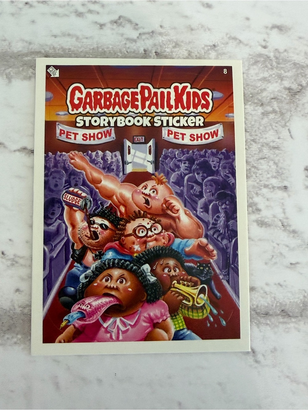 Garbage Pail Kids Storybook Sticker - Pet Show (Purple, Multicolor)